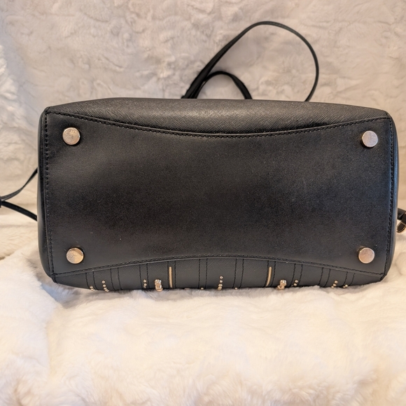 Michael KorsBlack & Gold Studded Voyager Tote Shoulder Bag Leather - Picture 9 of 11